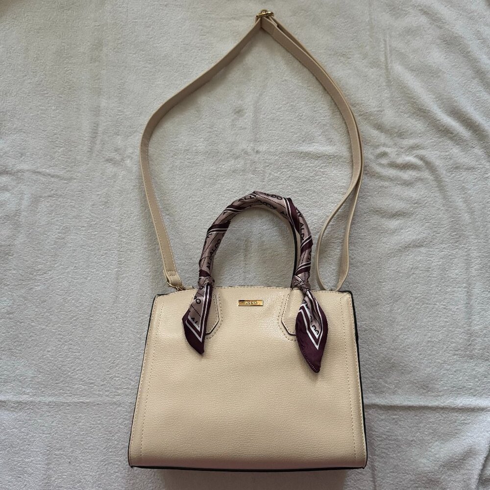 Aldo Handbag with Scarf, Light Pink